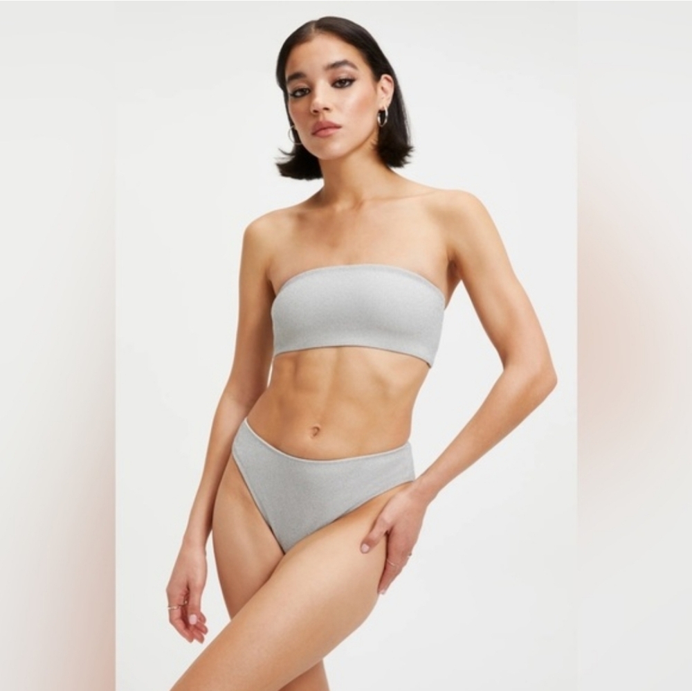 Good American Sparkle Better Bikini Bottom Full Women's Beach Vacation